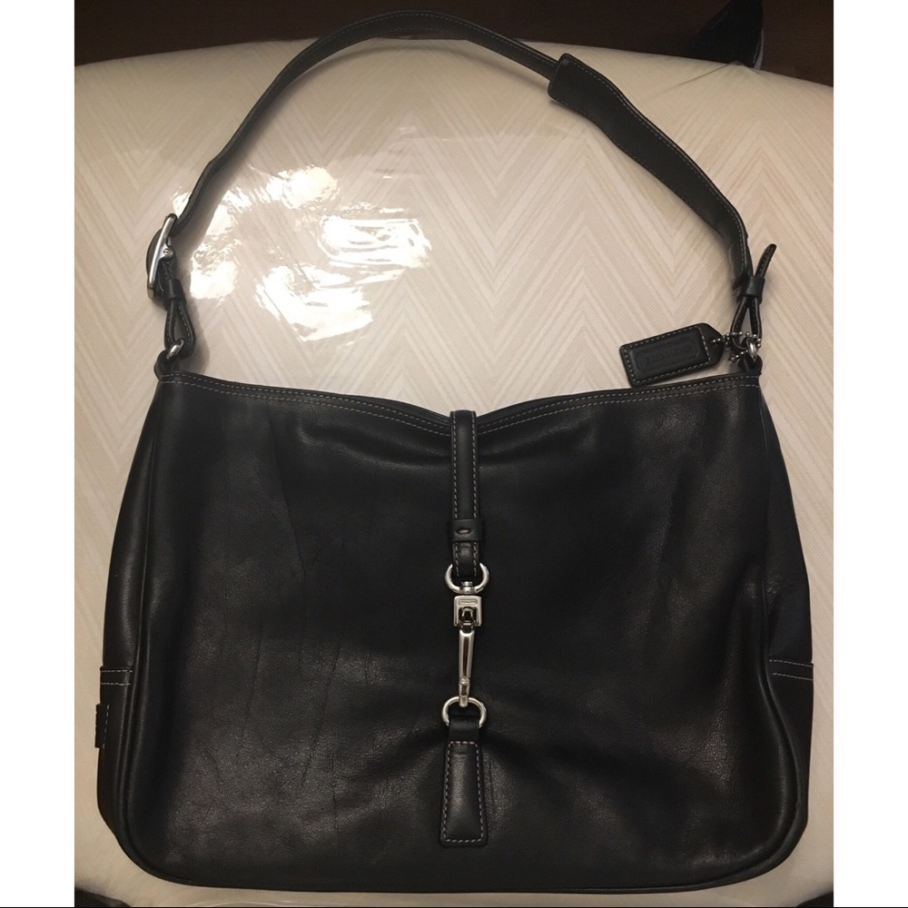 Coach Black Leather Vintage Hand Bag